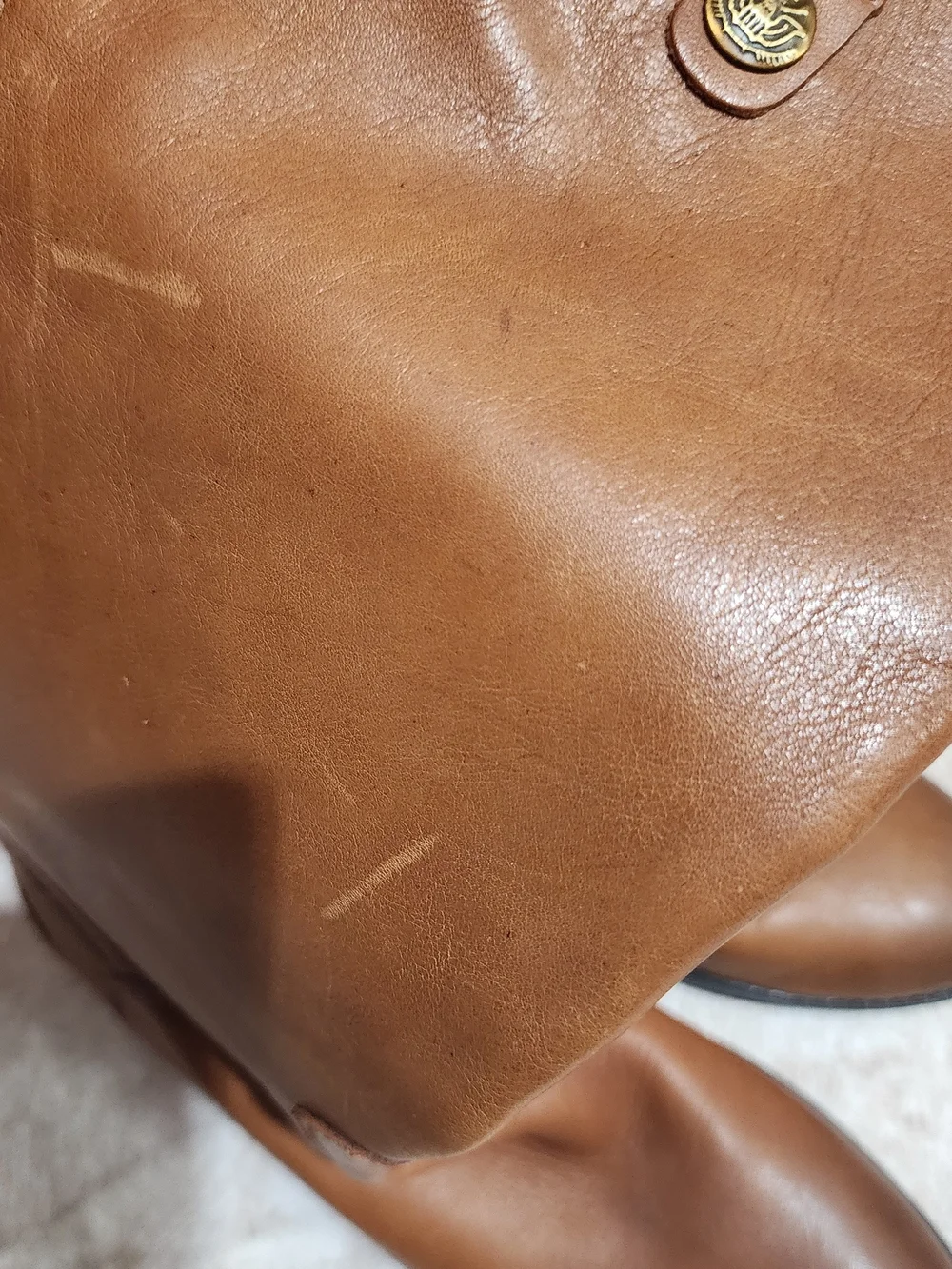 Sam Edelman Women's Knee-High Leather Riding Boots — Tan